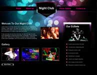 web template on night club